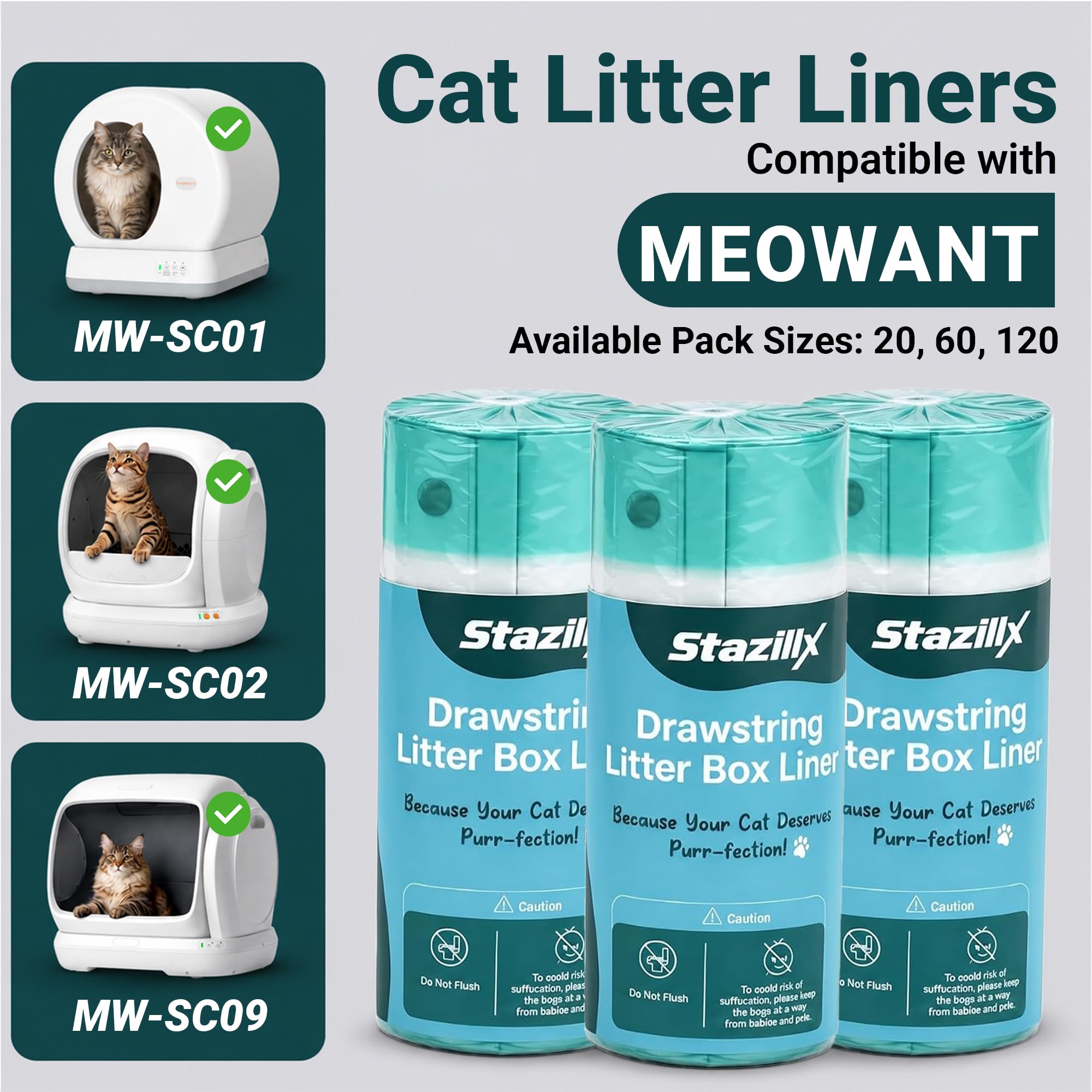 Refill Bags for Meowant MW-SC01 / SC02 / SC09